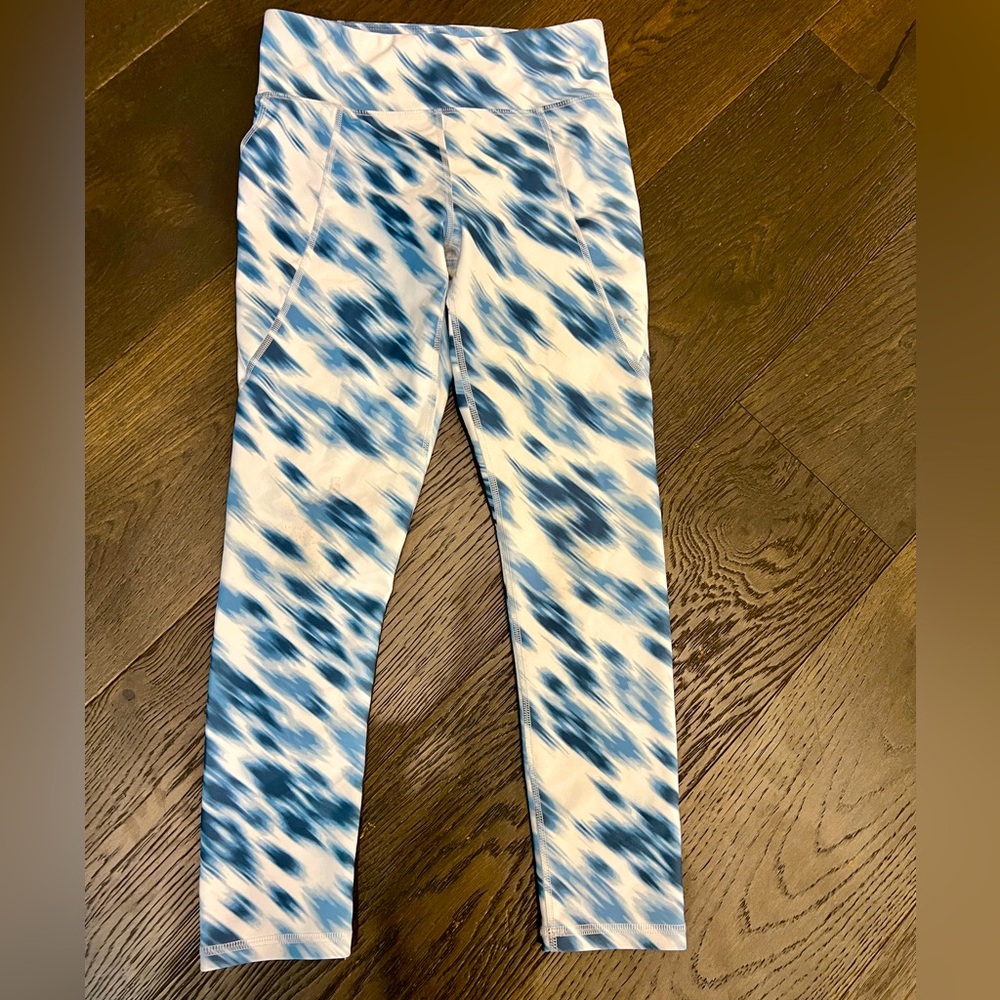Old‎ Navy Girls High-Rise Active Leggings Large 10-12 Blue Tie-Dye Powersoft